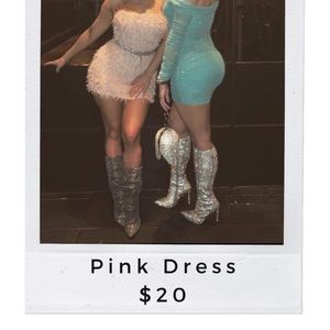 Pink mini dress